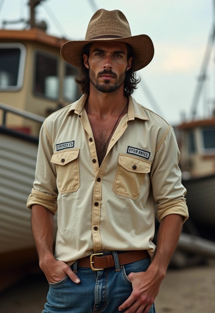 21 Stunning Fisherman Aesthetic Outfits That'll Make You Hooked on Style! - 18. Retro Fishing Gear